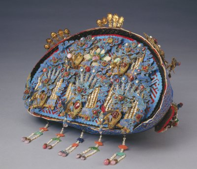 图片[4]-Copper plated, silk dotted, jade inlaid with beads, stone phoenix and mother-of-pearl-China Archive